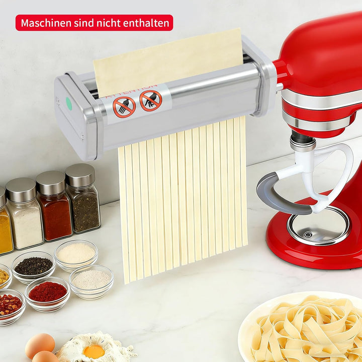 Manuelle Nudelmaschine, Edelstahl Pastamaschine mit Einstellbar Stufen, für Food-Verarbeitungsmaschi