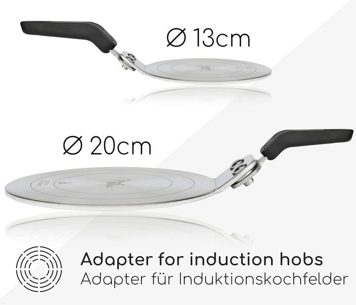 Milu Induktion Adapterplatte 13cm Edelstahl – Adapter Espressokocher I Verwendung von Moka Kochgesch