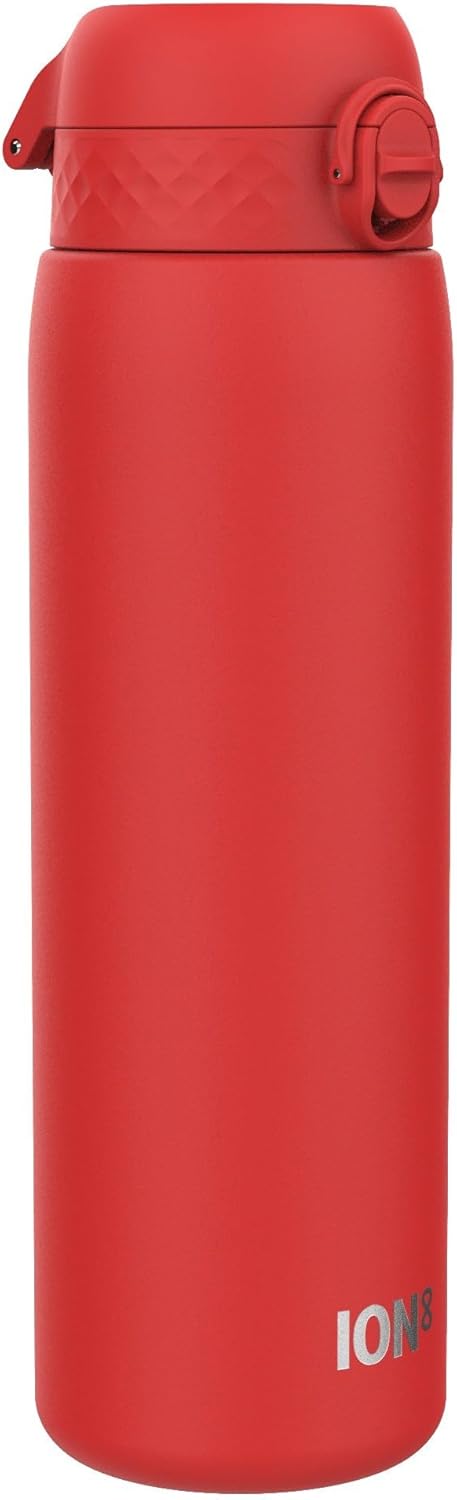 Ion8 1 Liter Edelstahl Trinkflasche, Auslaufsicher, Einhandöffnung, Sichere Verriegelung, Spülmaschi