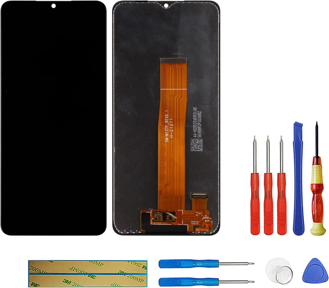 swark LCD Display Kompatibel mit Samsung Galaxy M12 SM-M127F/DSN (Schwarz Ohne Rahmen) Touch Screen