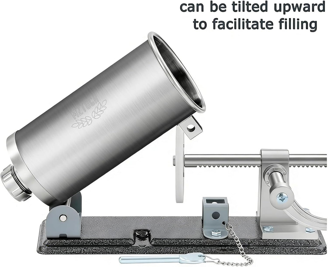 MZTOGR Wurstfüller Wurstfüllmaschine, horizontale Küchen-Edelstahl-Wurstfüllmaschine mit Saugfuss, p