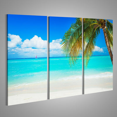 Bild auf Leinwand Karibik Strand Wandbild Poster Kunstdruck Bilder