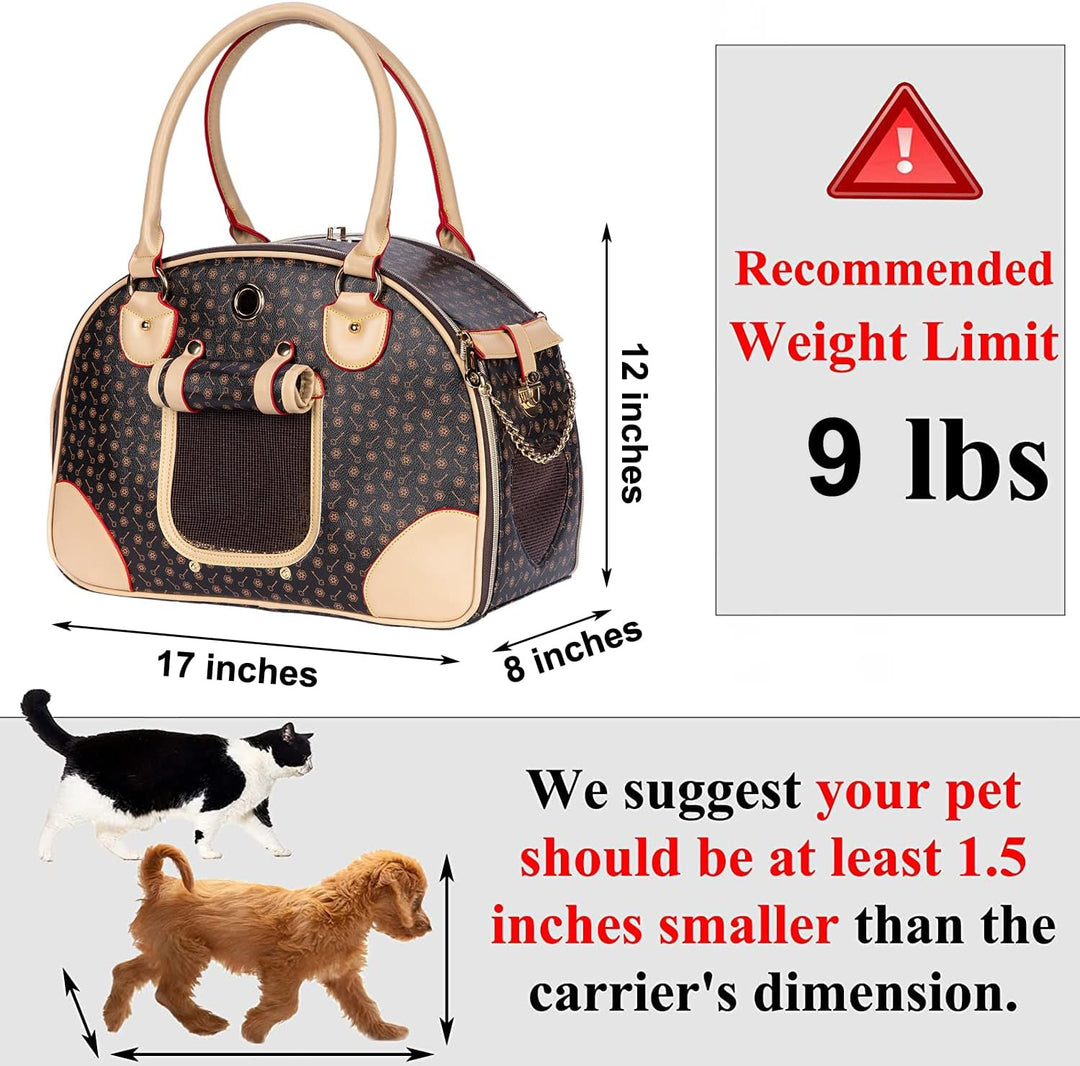 Adriene's Choice Luxuriöse Tragetasche für Haustiere, Welpen, kleine Hunde, Katzentragetasche, wasse