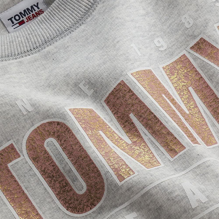 Tommy Hilfiger TJW METALLIC TOMMY SWEATSHIRT, grau(pjgrey (4)), Gr. M