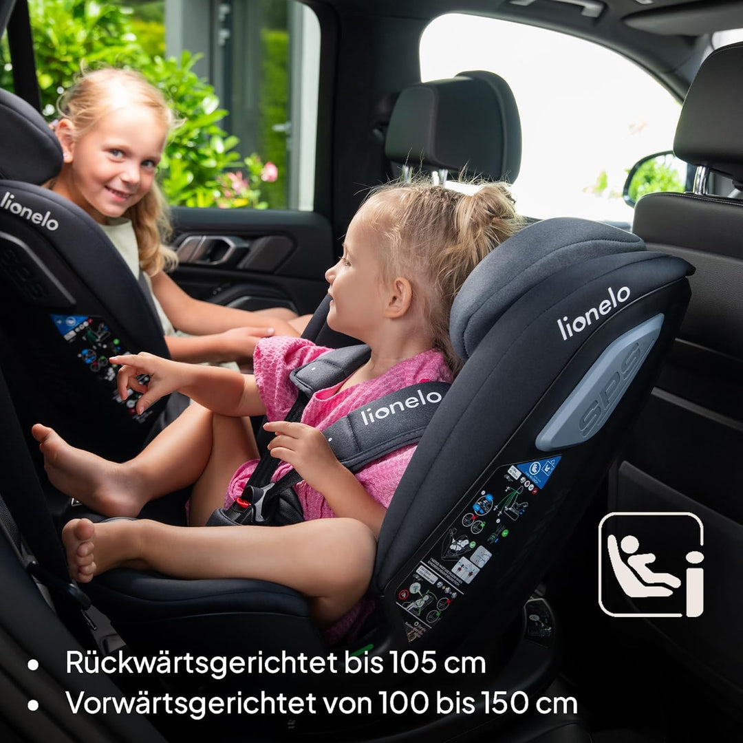 LIONELO Bastiaan RWF Baby- und Kleinkindautositz 0-36 kg von 40–150 cm 360° drehbar ISOFIX-zertifizi