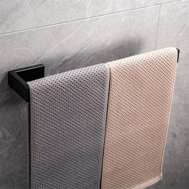 Flybath Handtuchhalter Wand Bad Küche 304 Edelstahl Schwarz Matt 35 cm | Rostschutz, Robust, Badezim