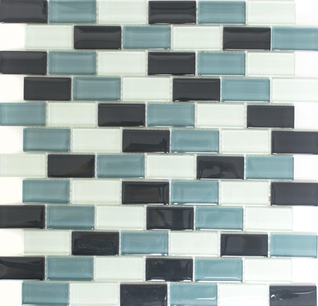Mosaik Brick Crystal mix grau Glasmosaik Transluzent Transparent 3D Fliesenspiegel, Mosaikstein Form