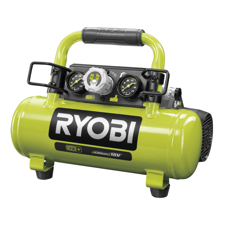 RYOBI 18 V ONE+ Akku-Kompressor PRO R18AC-0 (max. Druck 8,3 bar, Tankinhalt 3,8l, ideal zum Aufpumpe