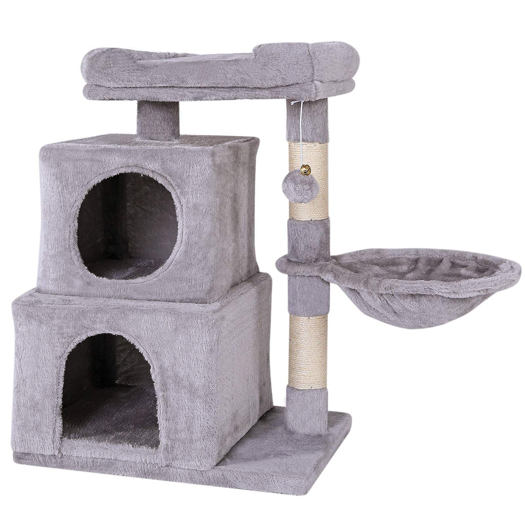 lionto Kratzbaum Kletterbaum Katzenkratzbaum Katzenbaum Höhe 70 cm, hellgrau, hellgrau