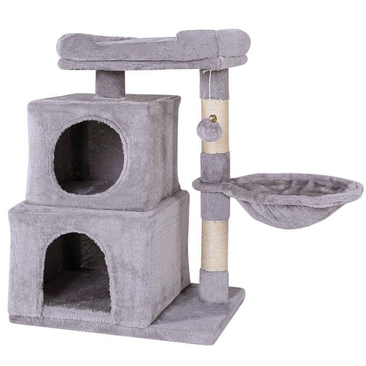lionto Kratzbaum Kletterbaum Katzenkratzbaum Katzenbaum Höhe 70 cm, hellgrau, hellgrau