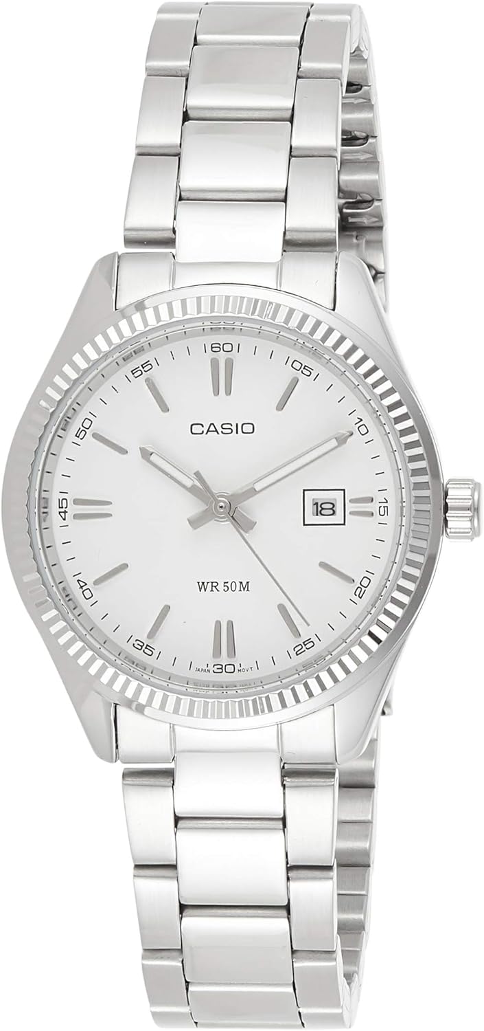 Casio Collection Damen Armbanduhr LTP-1302PD Weiss, Weiss