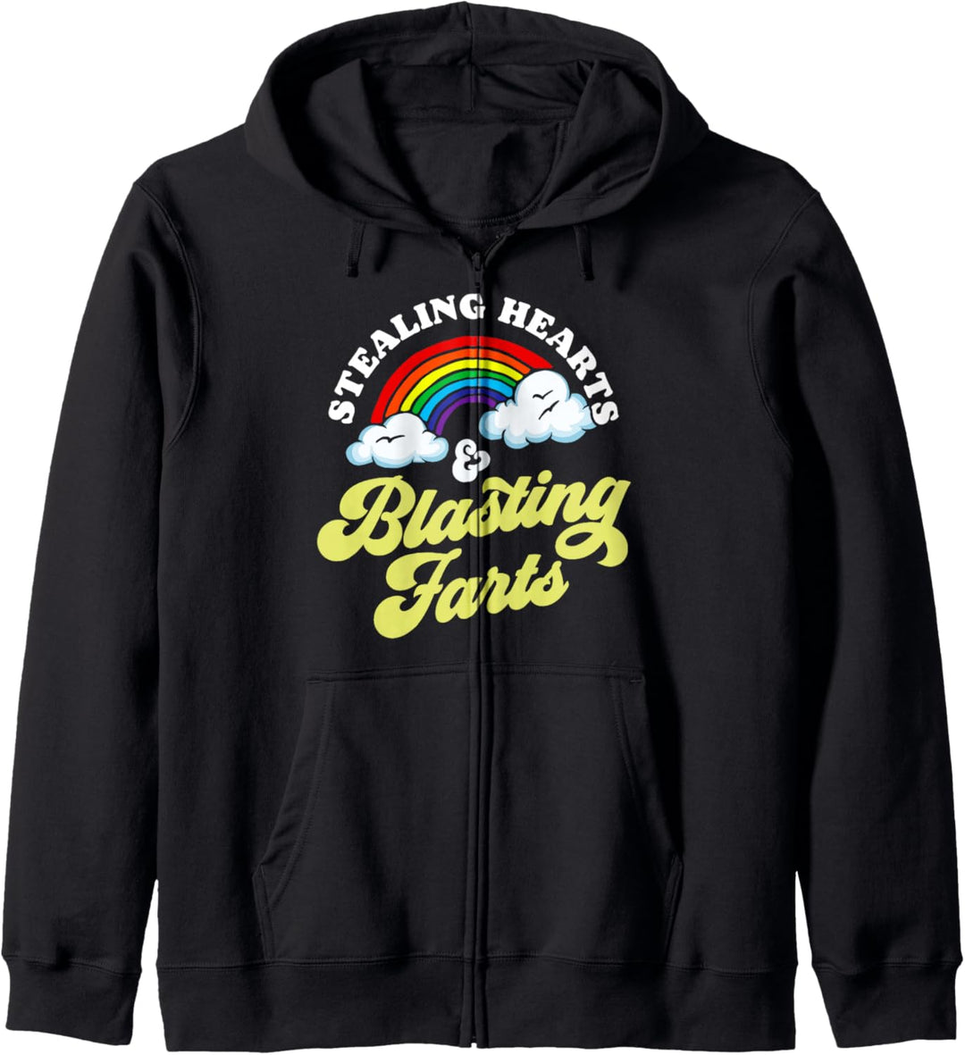 Stealing Hearts & Blasting Farts Funny Rainbow Valentines Kapuzenjacke