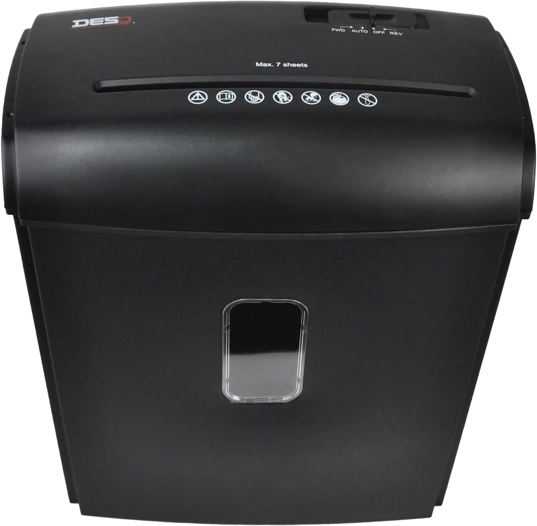 DESQ® Aktenvernichter | 9 Blatt | 4 x 35 mm | P-4 | 15 L | DSGVO konform, 355 x 186 x 322 mm (H x D