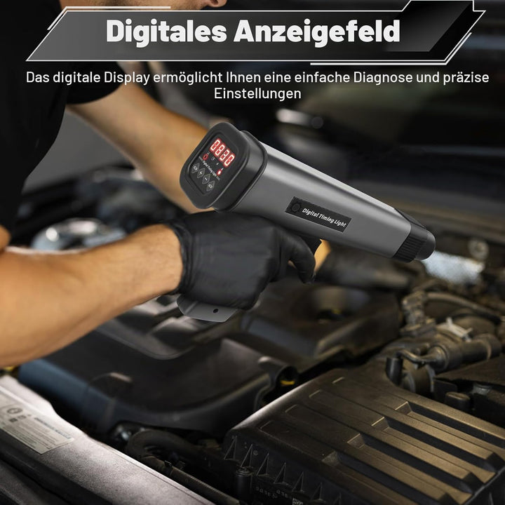 Yosoo Health Gear Digitales Motor-Timing-Licht, Digitales Timing-Licht, Induktives Stroboskop-Timing