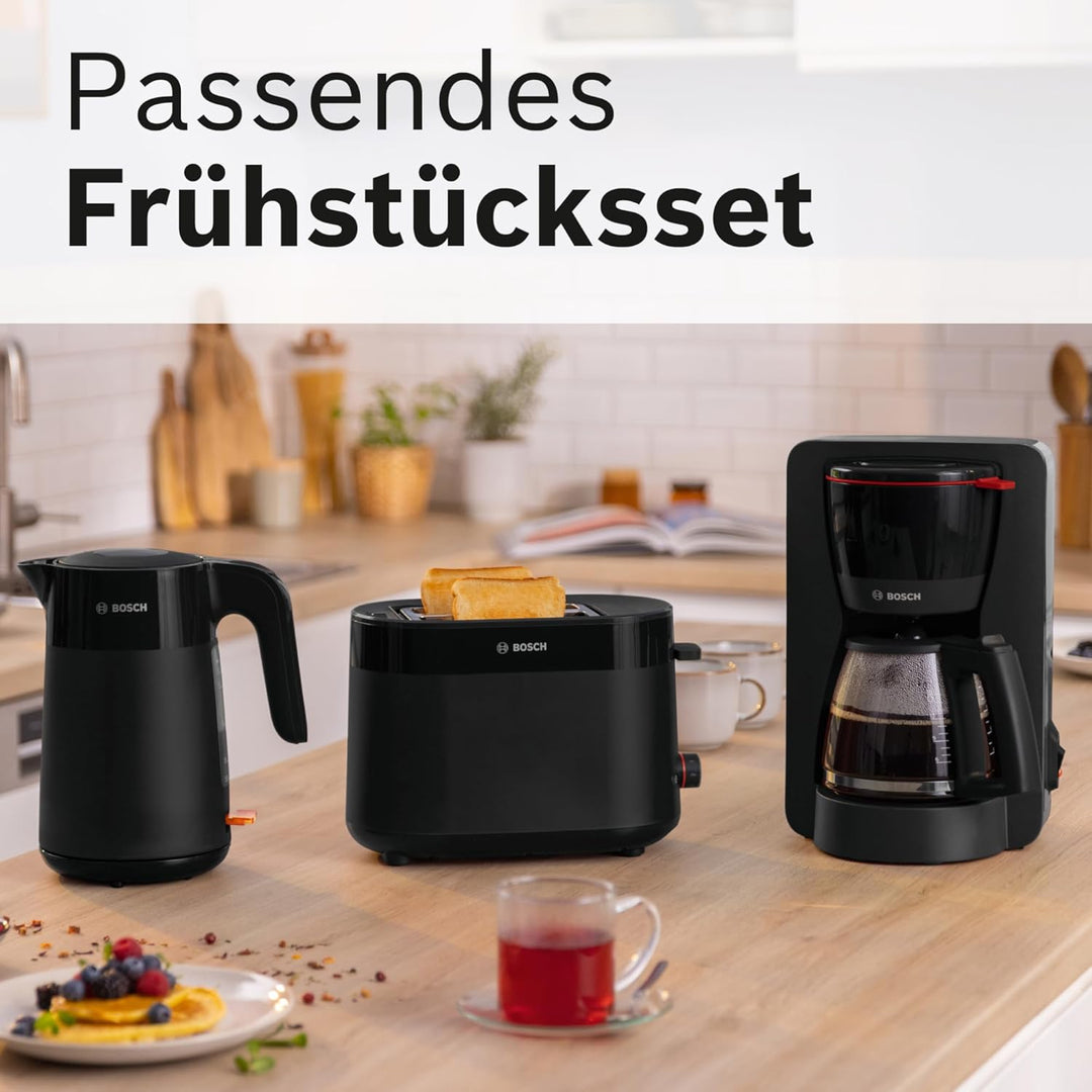 Bosch Kompakt Toaster MyMoment TAT2M123, integrierter Brötchenaufsatz, mit Auftaufunktion, mit Absch