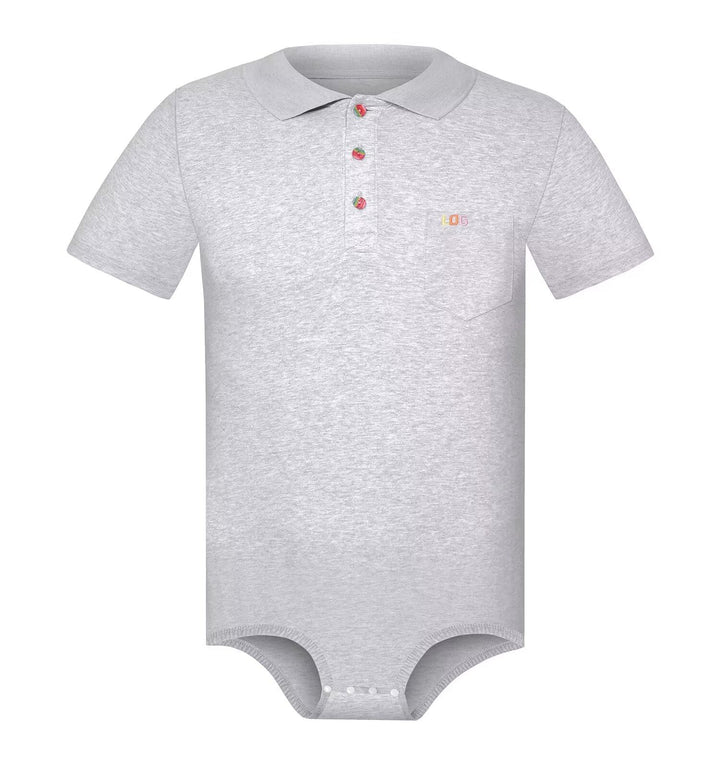 Landofgenie Herren Kurzarm Bodysuit Crotch Shirt Romper Plus Size Bodysuit Herren One Piece Pyjamas,
