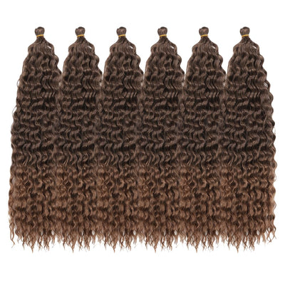 Deep Twist Crochet Hair Wasserwelle Twist Haarbündel Synthetische lockige Flechtfrisur Haarverlänger
