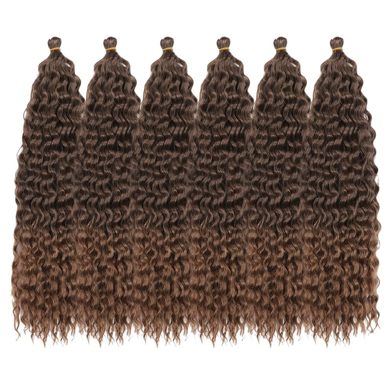 Deep Twist Crochet Hair Wasserwelle Twist Haarbündel Synthetische lockige Flechtfrisur Haarverlänger
