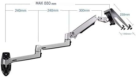 XSJ8013WT Wandhalterung Laptophalterung Ultra Langer Arm Aluminium Mechanische Feder Full Motion Lap