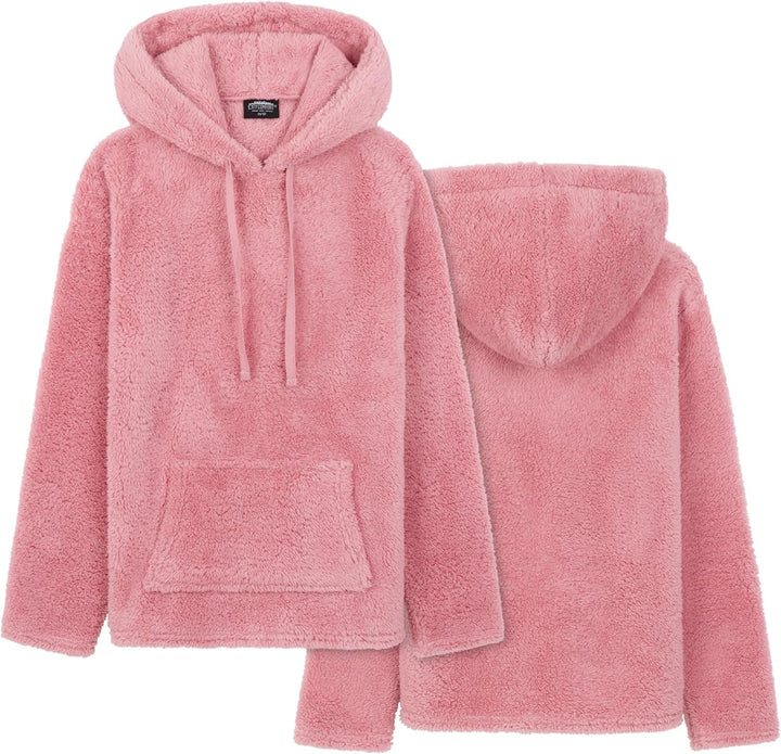 CityComfort Pullover Kinder - Flauschiger Hoodie Kinder, Fleece Kapuzenpulli - Fleece Loungewear Kap