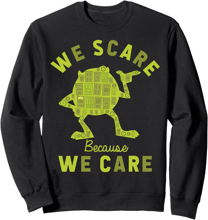 Disney Pixar Monsters Inc. Mike We Scare Text Sweatshirt