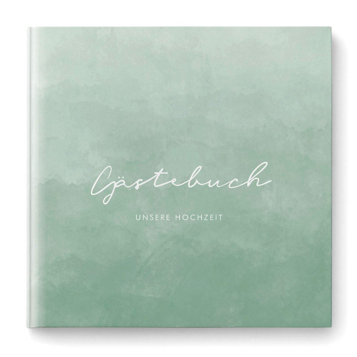 DeinWeddingshop Gästebuch zur Hochzeit, Hochzeitsgästebuch Fotobuch Hardcover - Watercolor Serie - q