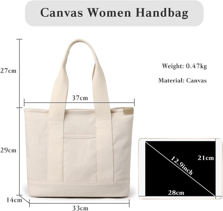 CORIOS Damen Henkeltaschen Canvas Tragetasche Grosse Kapazität Handtasche Multifunktionale Schultert