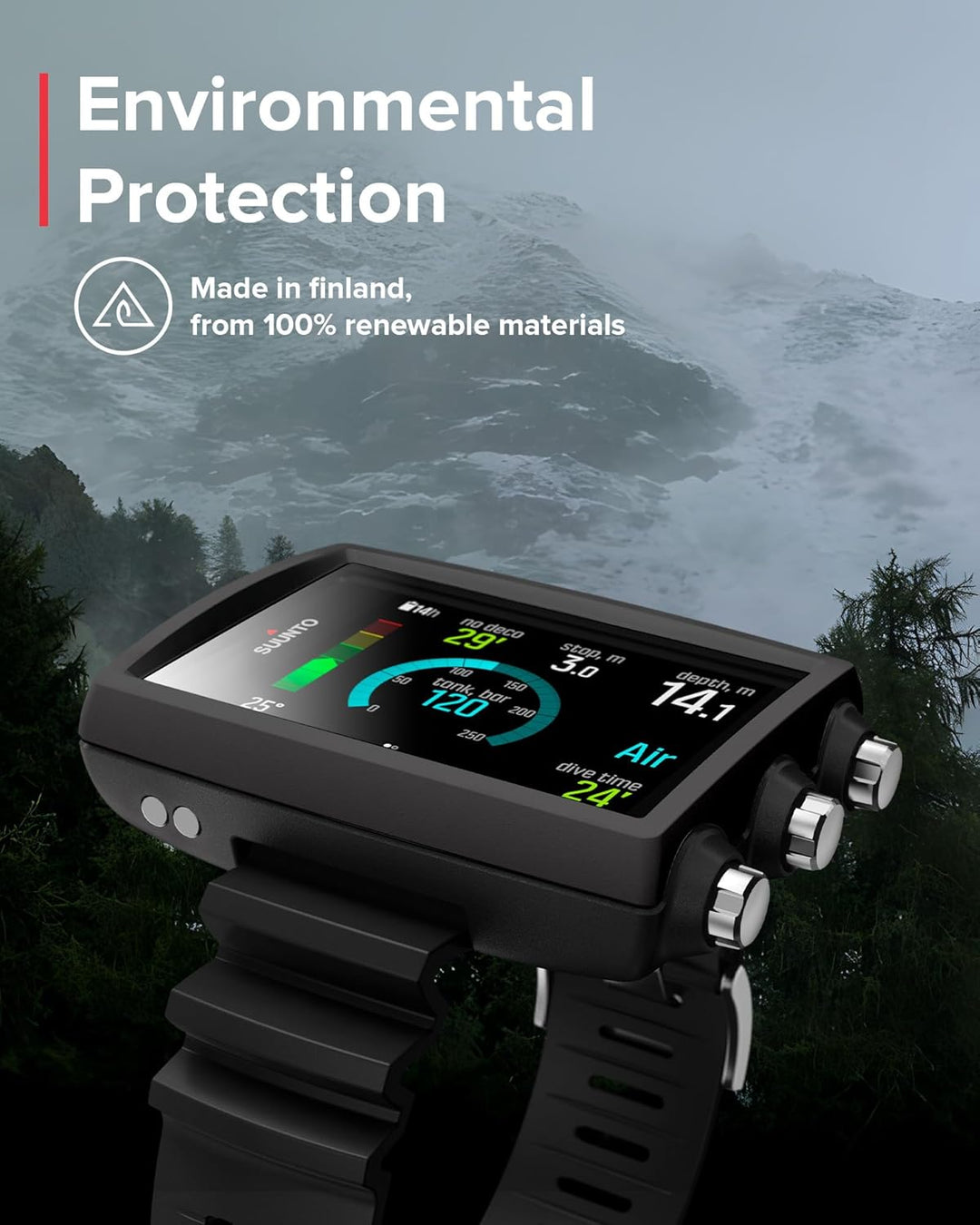 Suunto Eon Core Handgelenk-Tauchcomputer – Schwarz mit Sender und USB, Schwarz