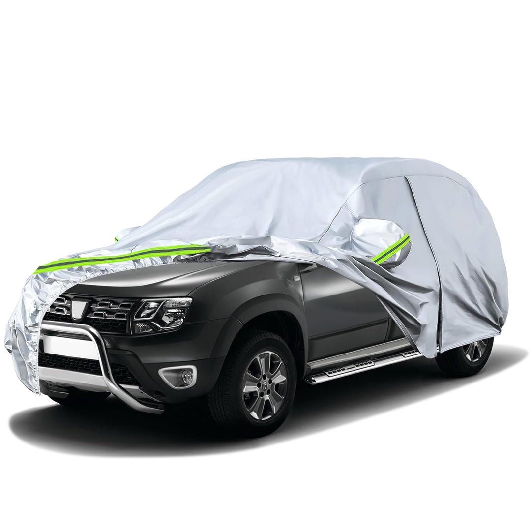Autoabdeckung Passend für Dacia Duster 2010-2024, wasserdichte Vollgarage Autoplane mit Reissverschl