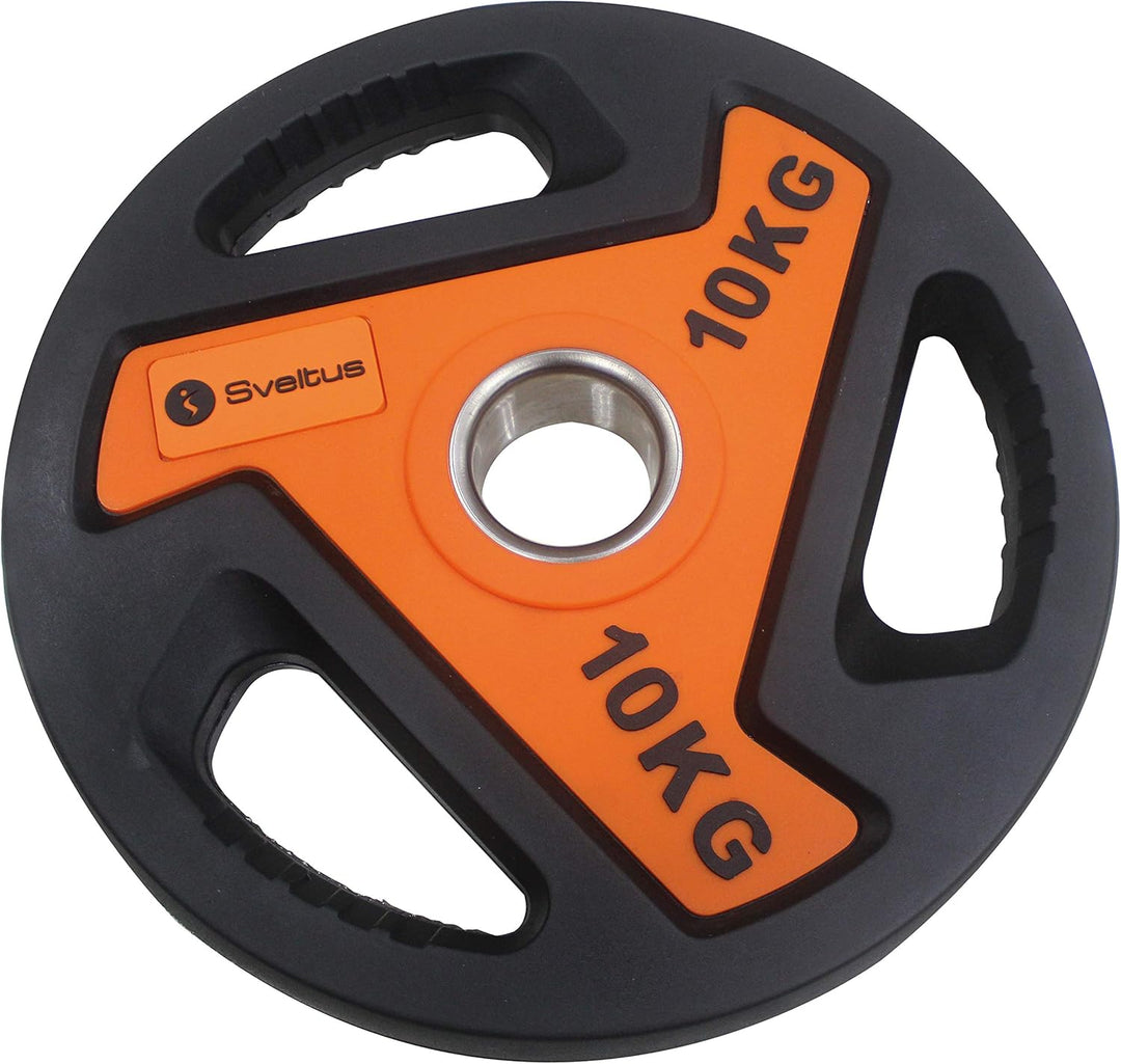 Sveltus 3812 Scheibenstange für Unisex, orange/schwarz, 10 kg