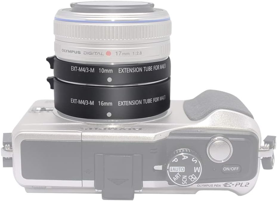 Mcoplus XT-M4/3-M Makro Verlängerungsrohr passend für M4/3 spiegellose Kamera für Olympus/Panasonic