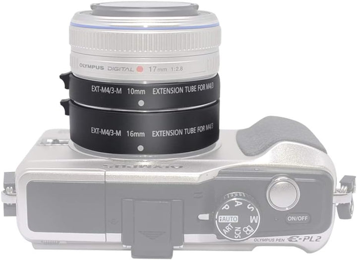 Mcoplus XT-M4/3-M Makro Verlängerungsrohr passend für M4/3 spiegellose Kamera für Olympus/Panasonic