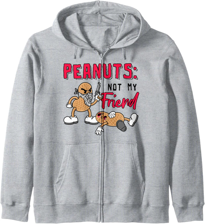 Peanuts Not My Friend Peanut Allergische Erdnussallergie Kapuzenjacke