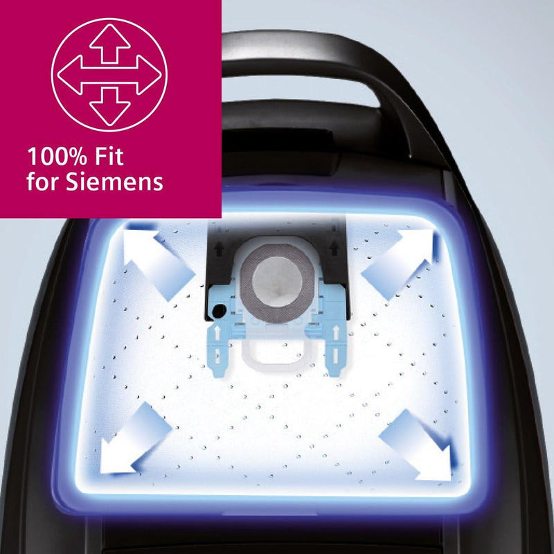 Siemens Q5.0 extreme Silence Power Bodenstaubsauger VSQ5X1230, sehr niedriger Stromverbrauch, 4L Beu