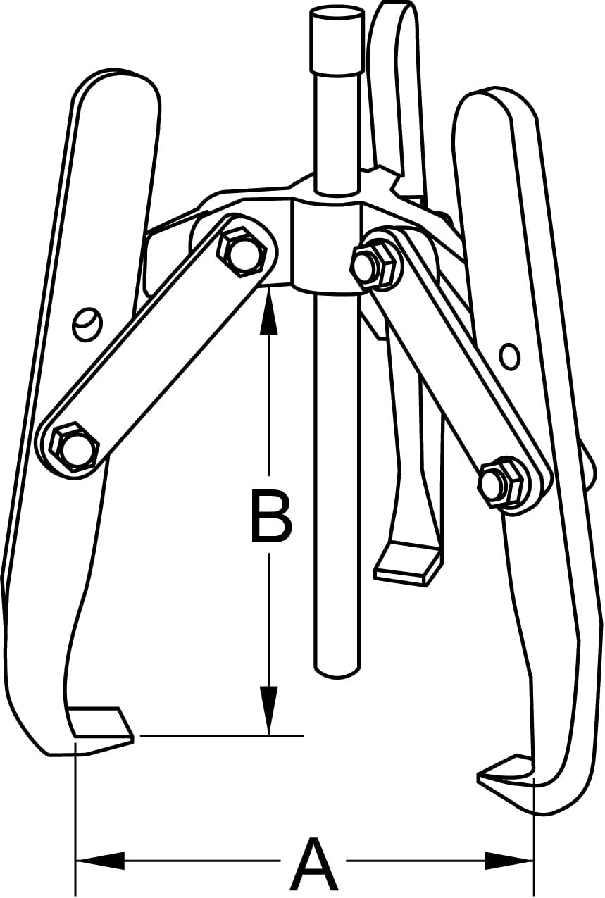 BRILLIANT TOOLS BT631024 Universal-3-Arm-Abzieher, 3" [Powered by KS TOOLS] 3 Zoll, 3 Zoll