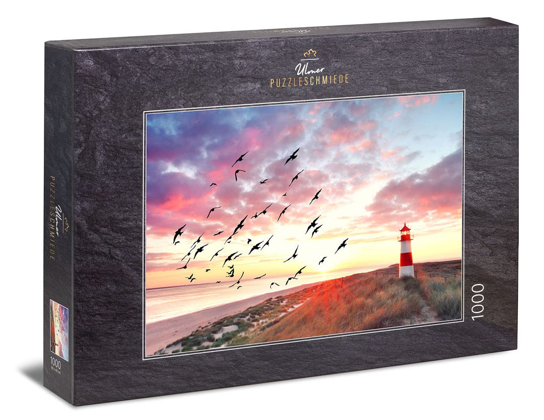 Ulmer Puzzleschmiede - Puzzle „Nordsee-Sehnsucht“ - Stimmungsvolles 1000 Teile Landschafts-Puzzle -