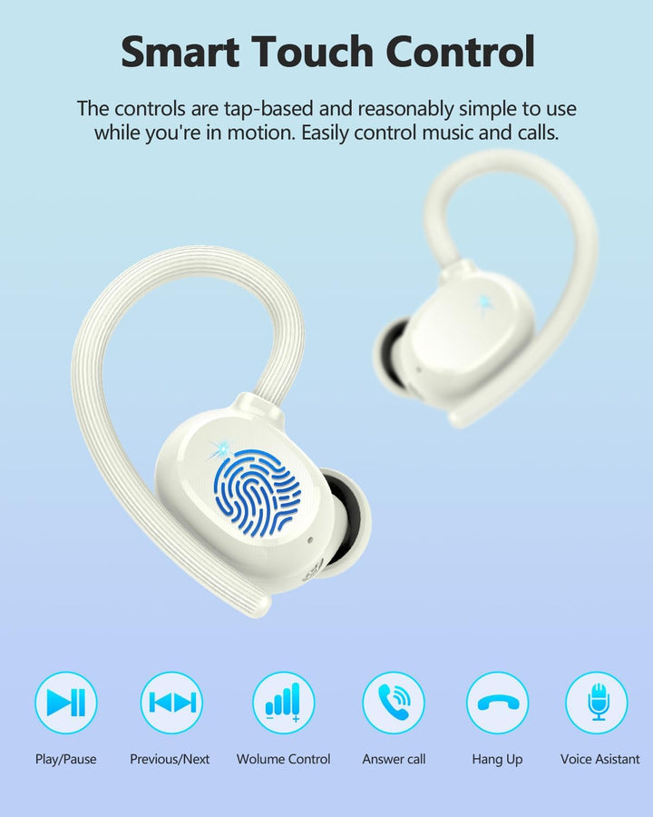 Bluetooth Kopfhörer Sport, 2026 in Ear Kopfhörer Kabellos Bluetooth 5.3 mit HD Mic, Herausragender S