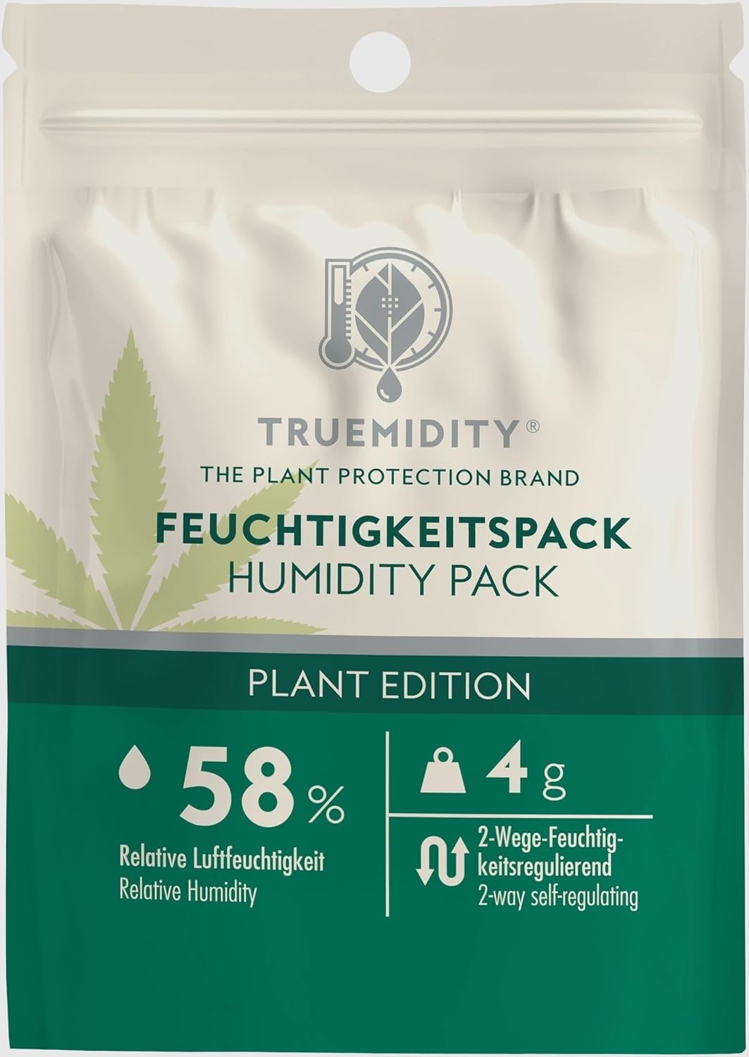 TRUEMIDITY Plant Edition Feuchtigkeitspack, 58% Relative Luftfeuchtigkeit, 4g Packungen, 2-Wege-Feuc