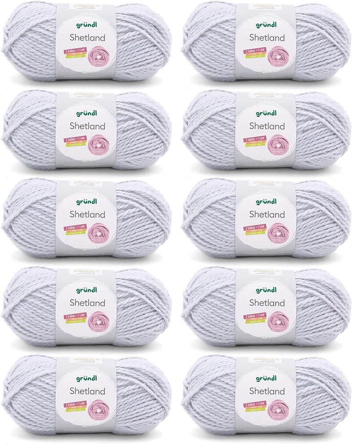 Gründl Shetland Wolle (modisches und weiches Strickgarn aus 80% Polyacryl und 20% Wolle, 100 g / 170