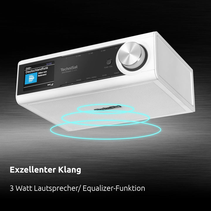 TechniSat DIGITRADIO 23 ASA – Küchen Unterbauradio mit Automatic Safety Alert (ASA, DAB Küchenradio,