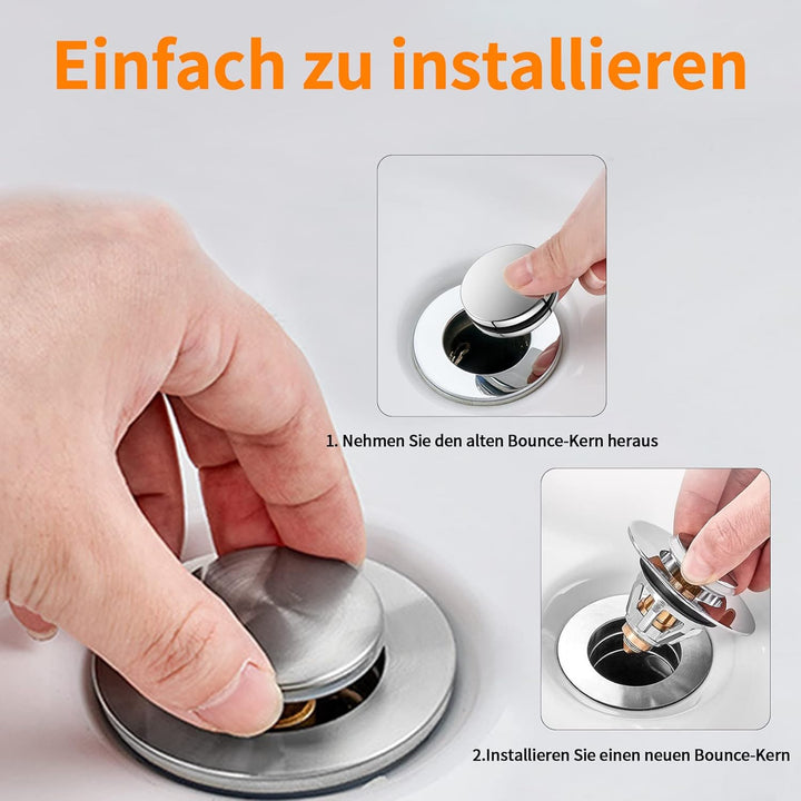 HAPPUP Pop Up Stöpsel Waschbecken Mit Anti Clogging Sieb, Universal Abflusssieb Waschbecken Stöpsel