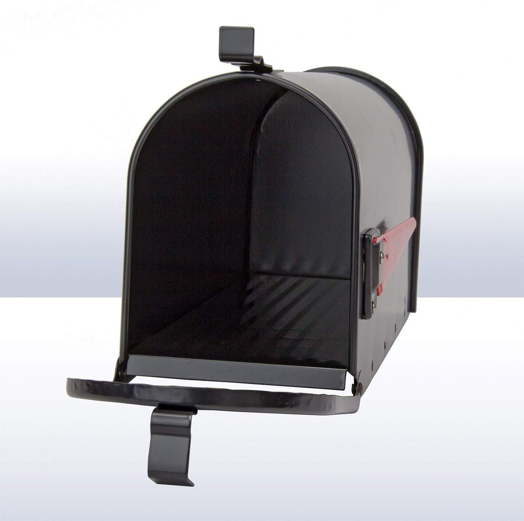 DEMA Alu American Mailbox Postkasten US Briefkasten mechanischer Postmelder Retro schwarz