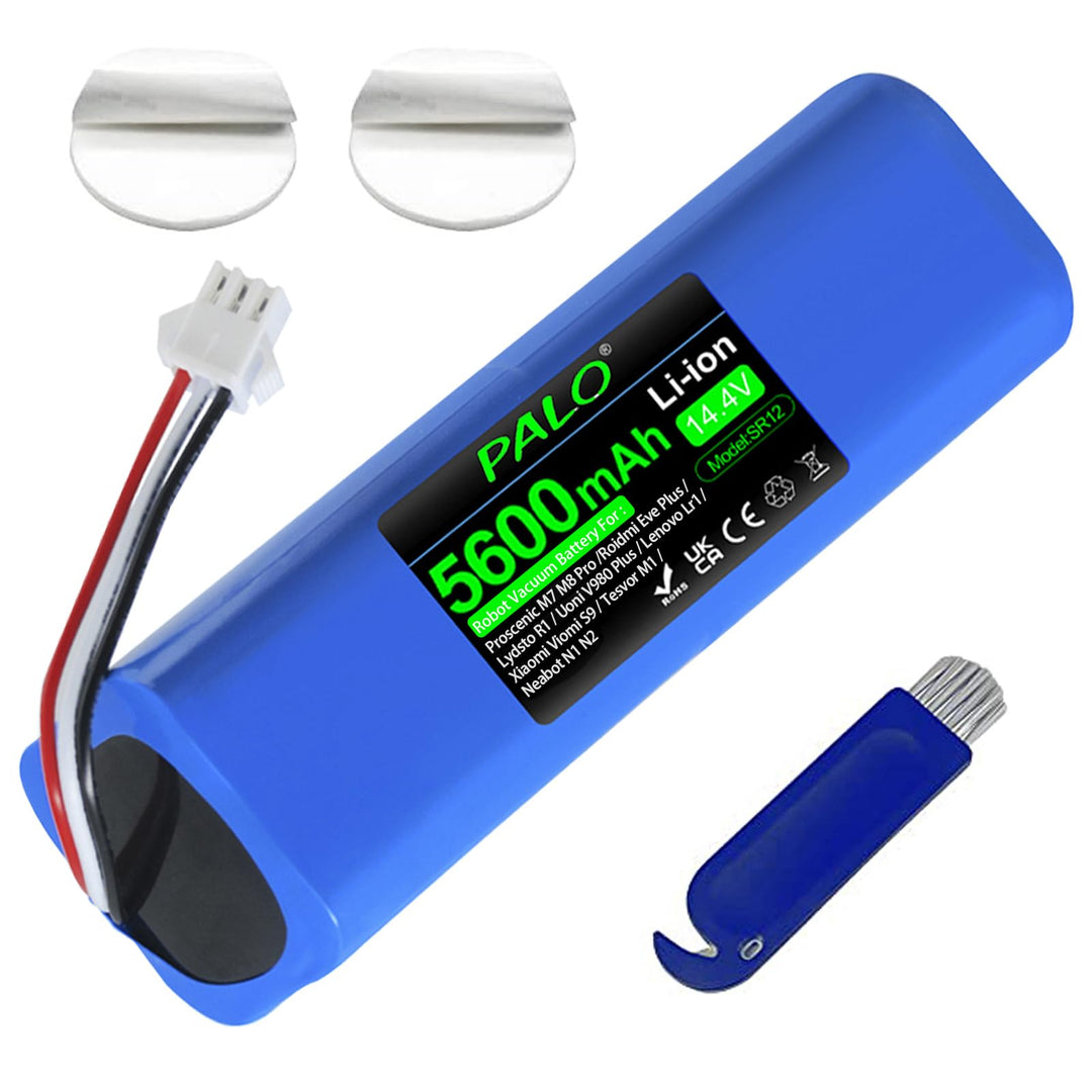 14.4V/5600mAh Li-Ion Ersatzakku für Proscenic M7 M8 Pro/Lydsto R1 / Uoni V980 Plus/Lenovo Lr1/ Roidm