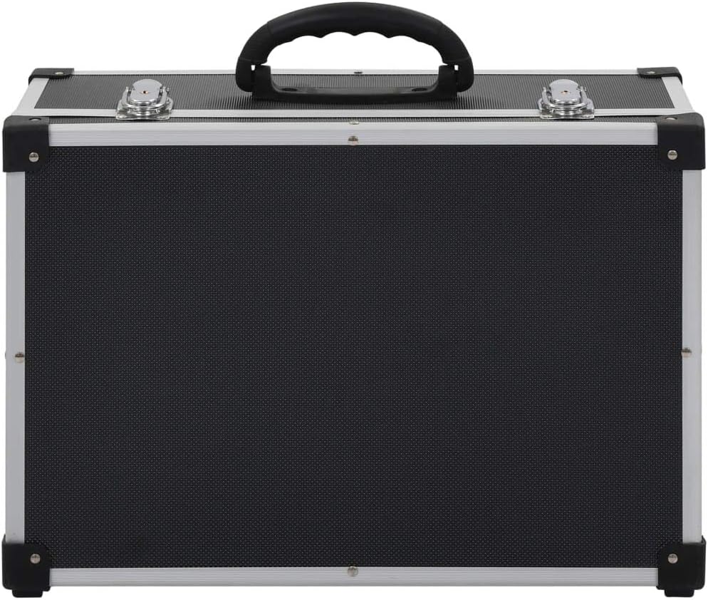 vidaXL CD Koffer für 60 CDs mit 2 Schlüsseln DJ Case Box Alukoffer Aufbewahrungsbox Transportbox Sor