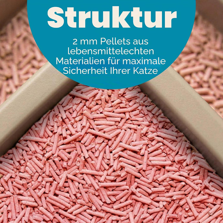Aqpet Friends CattyGreen Katzenstreu mit natürlichem Sojabohnen, pflanzlicher Herkunft, Pfirsichduft