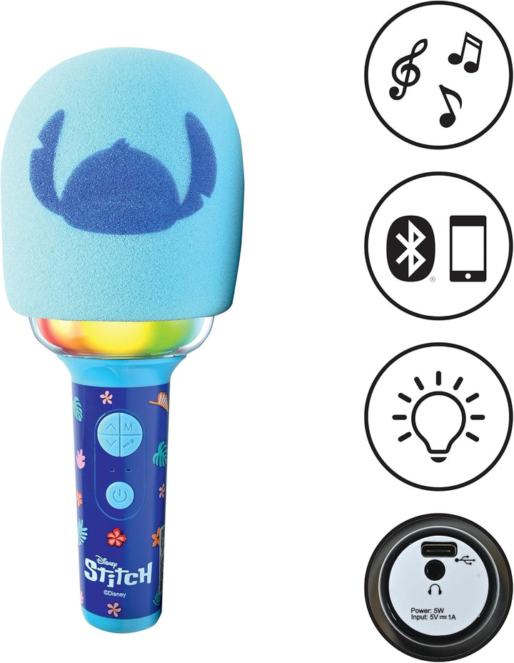 Lexibook, Disney Stitch, Kabelloses Mikrofon mit Lautsprecher und Lichtern, 4 Stimmmodifikatoren, Me