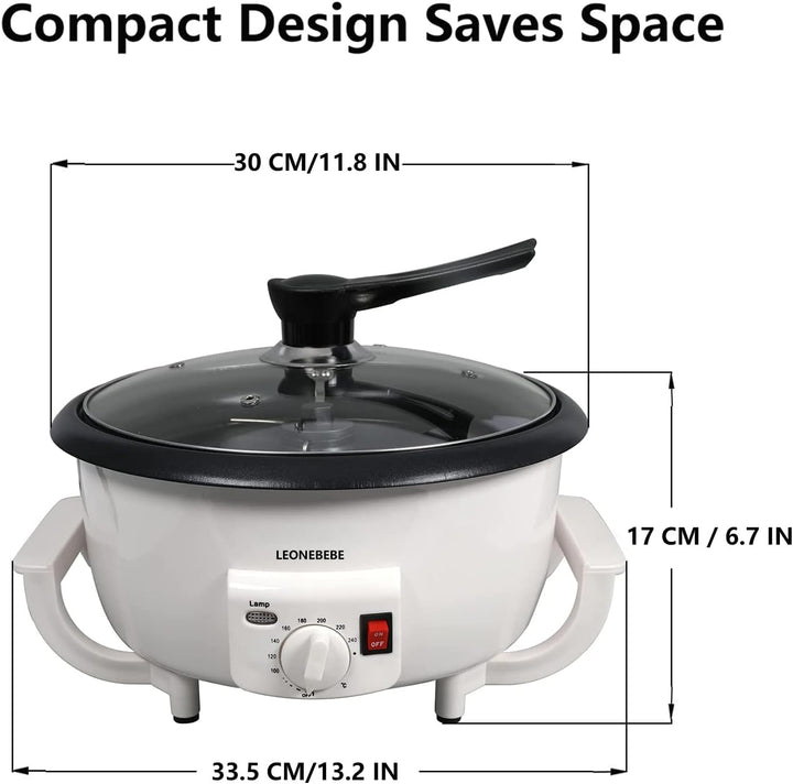 Home Kaffeeröster, Haushalt Elektrischer Kaffeebohne Baker Nuss Erdnuss Cashew Kastanien Röstmaschin