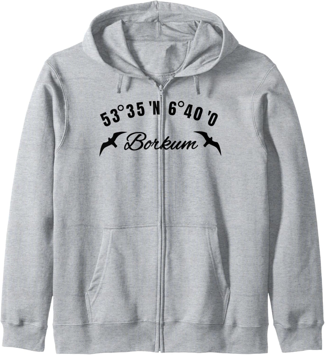 Borkum Koordinaten Shirt Insel Urlaub Geschenk Idee Kapuzenjacke