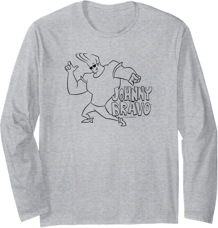 Johnny Bravo Line Art Langarmshirt