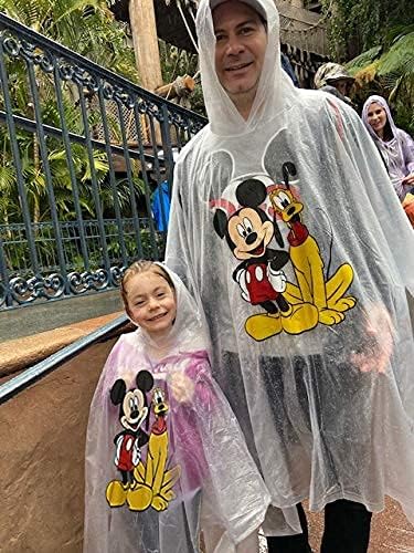 Disney Mickey Mouse Regenponcho Hoodie Druck Unisex (Erwachsene) Einheitsgrösse Mickey Mouse & Pluto